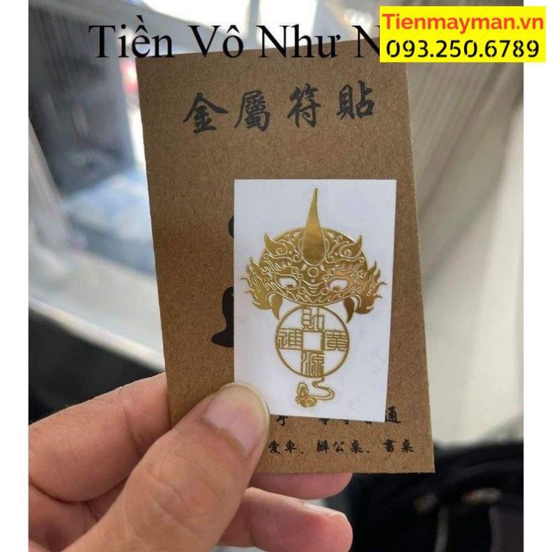 Combo 4 miếng dán điện thoại tài lộc, buôn may bán đắt phù hợp các dòng điện thoại, đẹp lung linh.