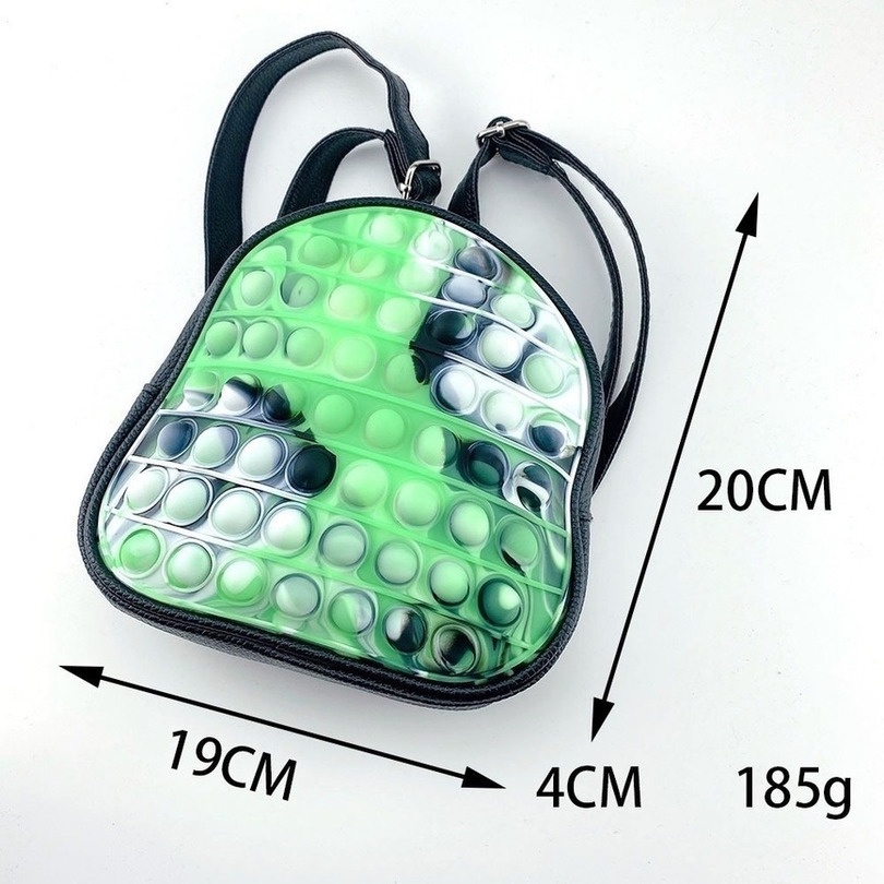 Pop it Balo đi học bằng silicon trang trí bóng nhấn đồ dùng học tập đồ chơi dành cho trẻ em