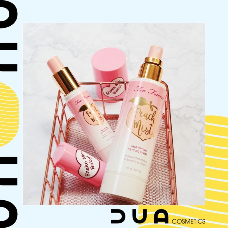 Xịt khóa nền Too Faced Peach Mist Mattifying Setting Spray