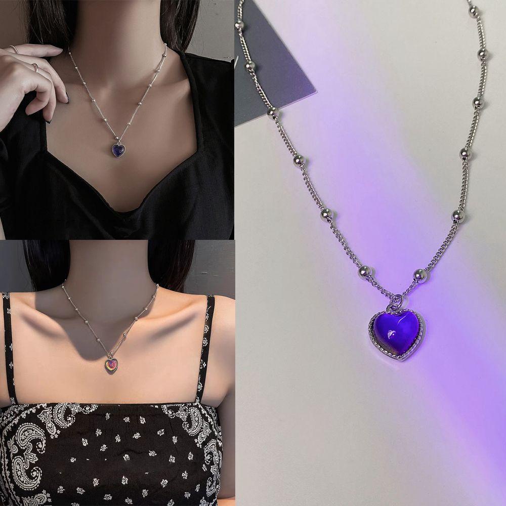 Vòng cổ Mặt Bướm Thay Đổi Màu Sắc Thời Trang