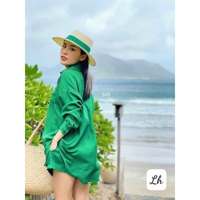 Sét bộ Áo sơ mi đũi dài tay nhiều màu quần đùi cá tính