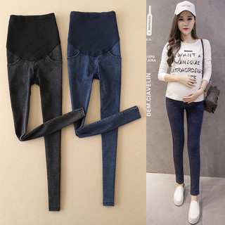 Quần Legging Jean Dài Chất Liệu Co Giãn Thoải Mái Cho Mẹ Bầu