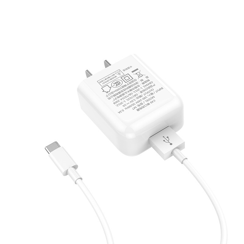 Bộ Cốc sạc và Cáp sạc Hoco C49 cổng Lightning dành cho iPhone/iPad, Output max 2A (Trắng)