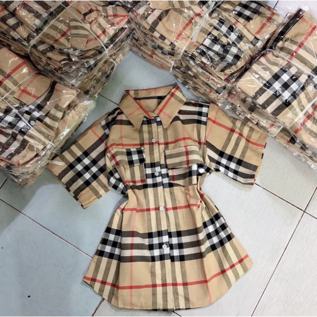 Áo sơ mi tay ngắn 2 túi chất kate - B8U