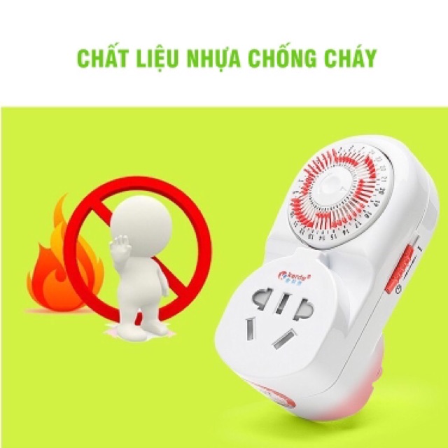 Ổ cắm hẹn giờ cơ chỉnh tay cực kì dễ sử dụng