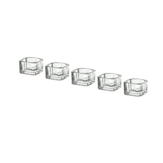Bộ 5 chân nến tealight thuỷ tinh