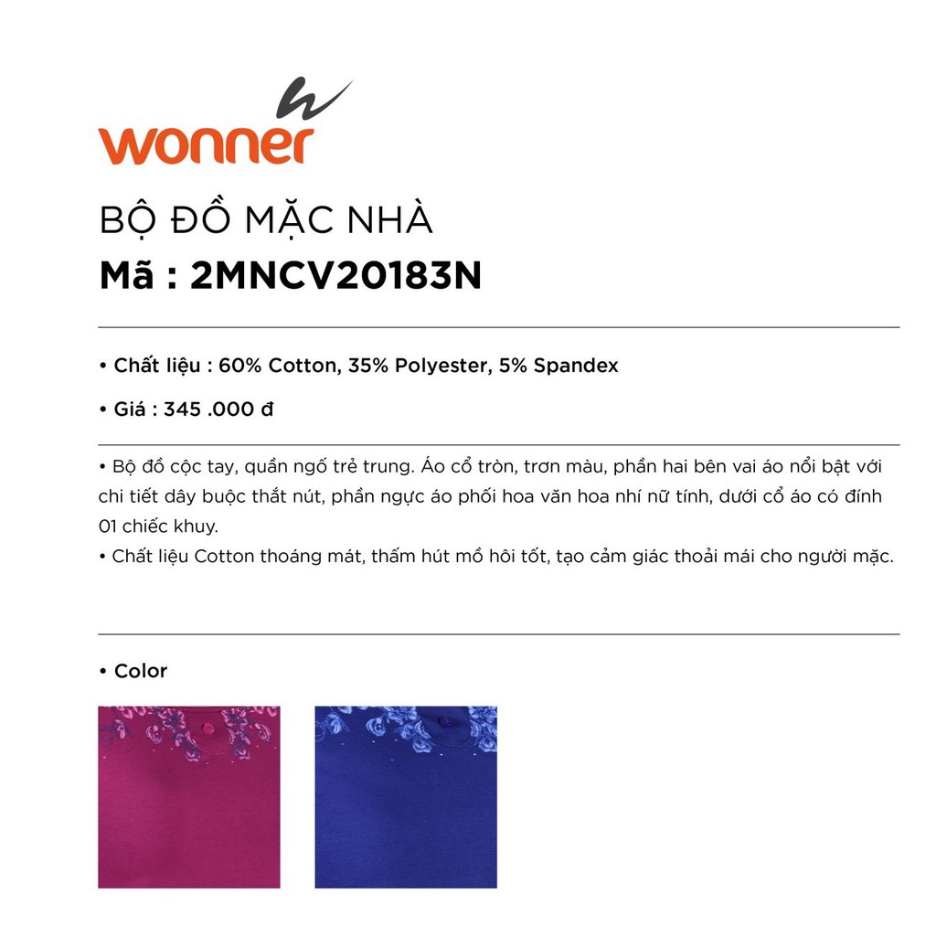 Bộ đồ mặc nhà cộc tay quần ngố 2MNCV21083N