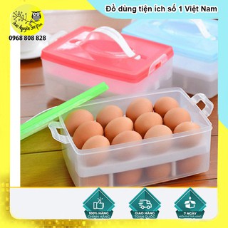 Hộp đựng trứng 2 tầng 24 quả tiện dụng-T3A4