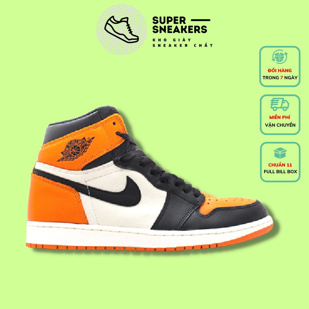 Giày 𝗝𝗼𝗿𝗱𝗮𝗻 Cam Đen Cao Cổ Nam Nữ Hot Hit, Giày Thể Thao Sneaker 𝗝𝗼𝗿𝗱𝗮𝗻 Cổ Cao Màu Cam Đen Thời Trang