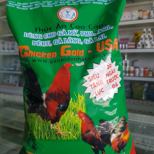 Cám gà đá Chicken gold dùng cho gà mỹ ,peru