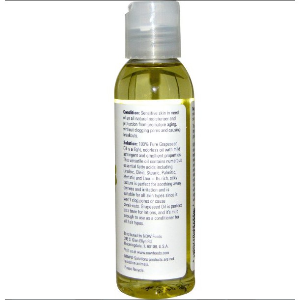Dầu Hạt Nho Mỹ_NOW Solutions Grapeseed Oil 118ml | BigBuy360 - bigbuy360.vn