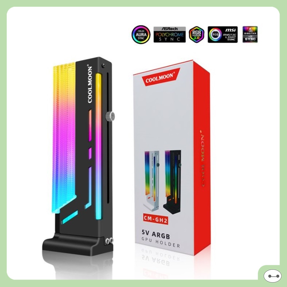 GIÁ ĐỠ VGA COOLMOON CM-GH2 LED RGB ĐỒNG BỘ HUB SIÊU ĐẸP