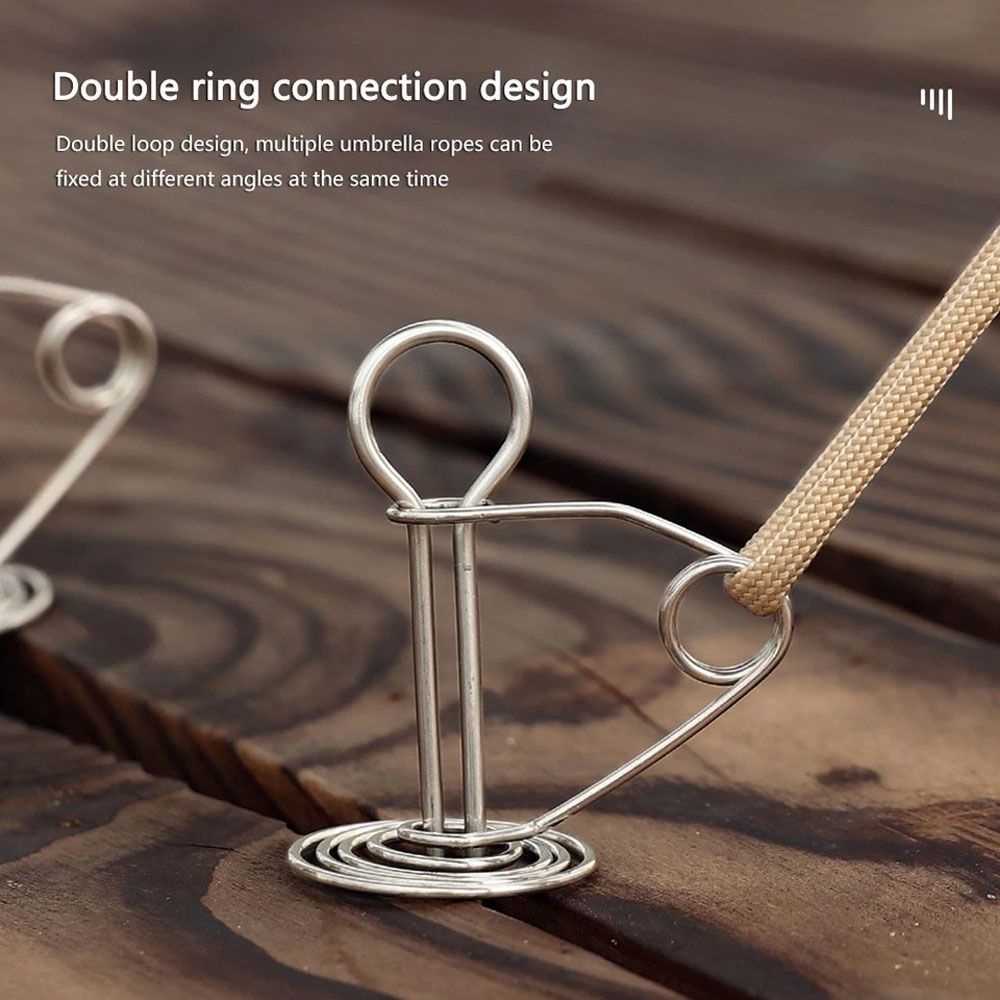 Bộ 10 cọc cắm lều hình xương cá bằng thép không gỉ chống gió đa năng tiện dụng