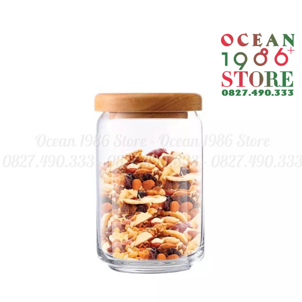 Bộ 6 Lọ Thủy Tinh Pop Jar Nắp Gỗ Ocean – B02526 – 750ml