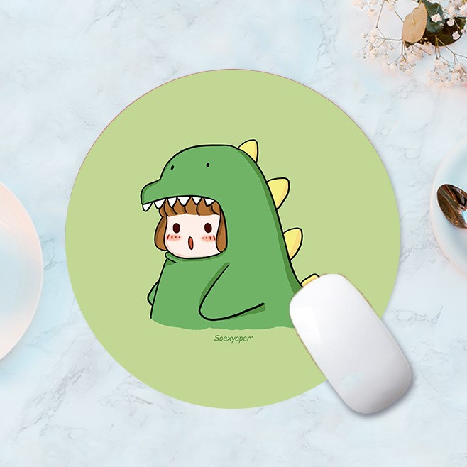 Miếng lót chuột, bàn di chuột hình tròn 20x20 cm chống trượt với nhiều mẫu dễ thương 2022