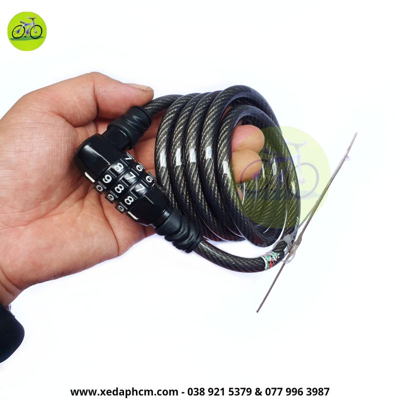 Khóa Dây 3 Số Cao Cấp Cho Xe Đạp Dài 1500mm