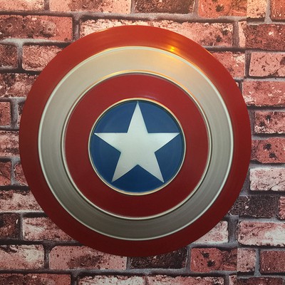 Khiên Captain American Shield Marvel Avenger cầm tay, treo tường kim loại tỷ lệ 1:1 đường kính 48cm