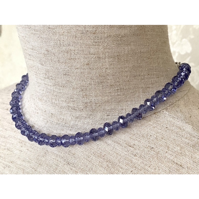 Vòng cổ pha lê Swarovski kiểu bánh cam đơn giản thanh lịch
