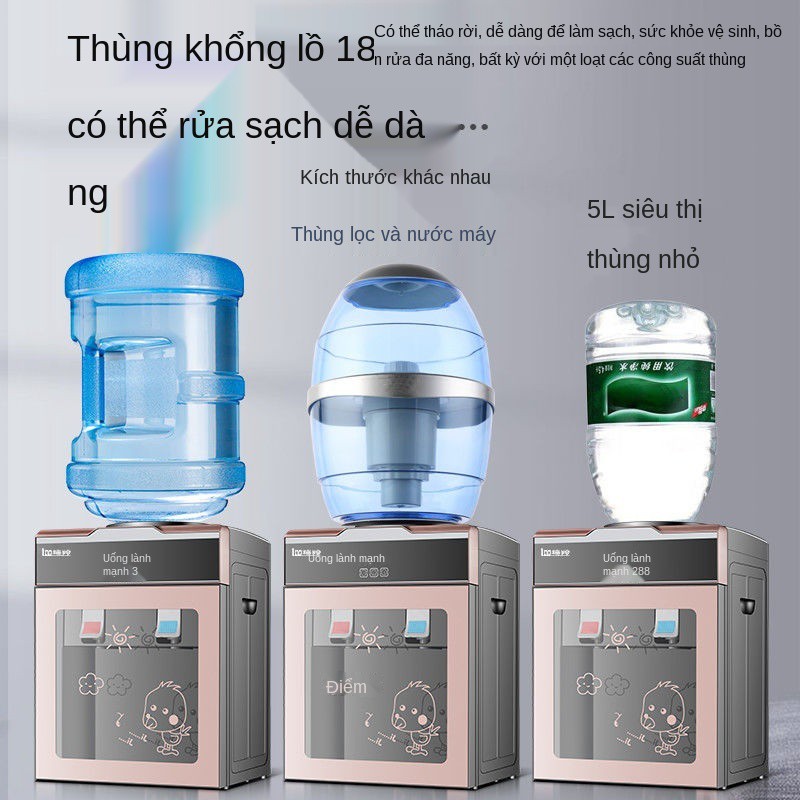 Máy lọc nước mới làm mát và sưởi ấm gia đình cao cấp nóng nhỏ để bàn tự động ký túc xá sinh viên