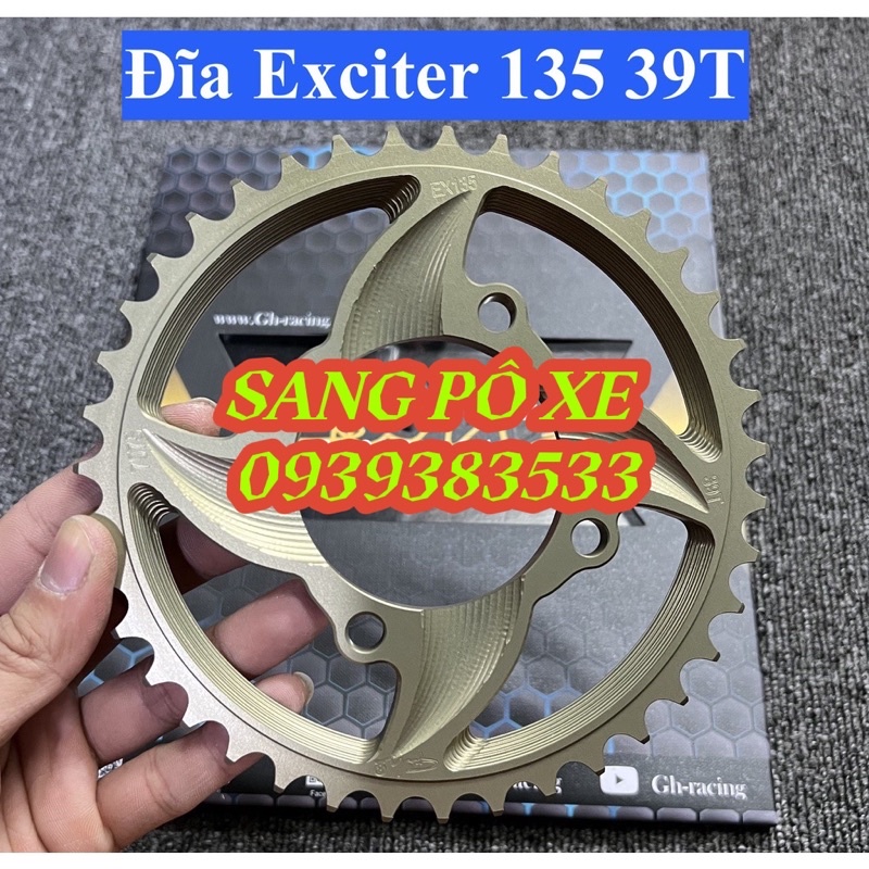 Đĩa tải nhôm cực bền 7075 cho Exciter, Winner, Sonic, RS, Satria,Yaz sp cao cấp