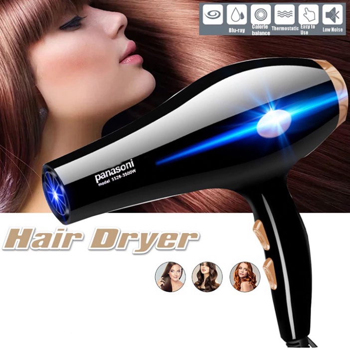 Máy sấy tóc tạo kiểu 2 chế độ nóng lạnh công suất cao 3500W