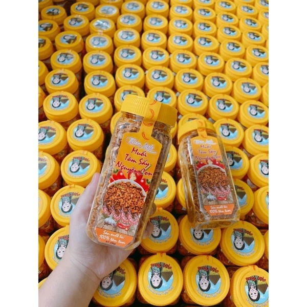 TÔM CHÁY MUỐI TỎI NGUYÊN CON &amp; MUỐI TÔM NHƯ Ý 400Gr