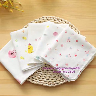 Set 5 khăn xô xuất nhật dành cho bé lau cho bé ăn dặm (Tách set)
