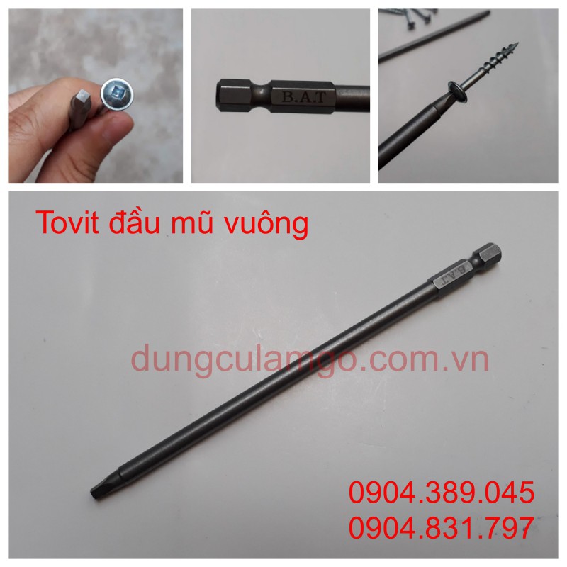 Tovit đầu mũ vuông B.A.T