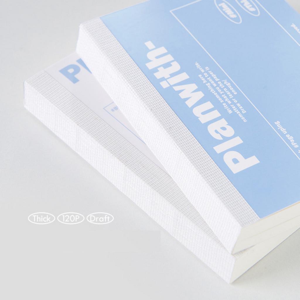 Sổ Tay Planwith Size MINI Ruột Trơn 240 Trang Giấy 100GSM Tặng Kèm Sticker