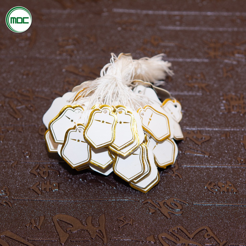 Mộc - combo 100 tag giấy viền xám viền vàng viền ánh đỏ viền xanh dương