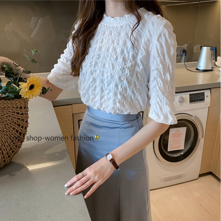Áo chiffon ngắn tay thời trang cho nữ | BigBuy360 - bigbuy360.vn