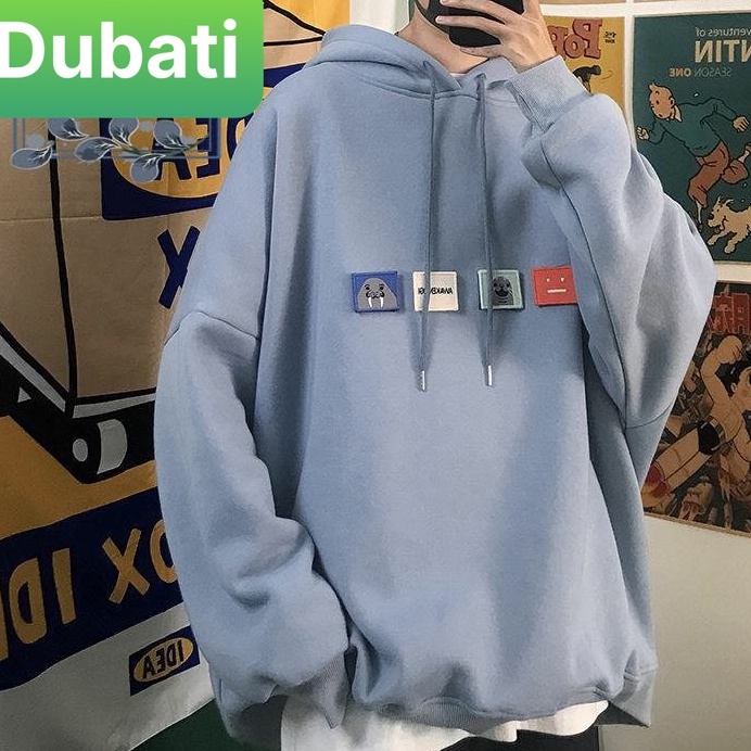 ÁO KHOÁC HOODIE HỌA TIẾT LOGO STICKERR NAM NỮ UNISEX CHẤT NỈ DÀY FROM RỘNG HOT TRENDD- DUBATI FASHION