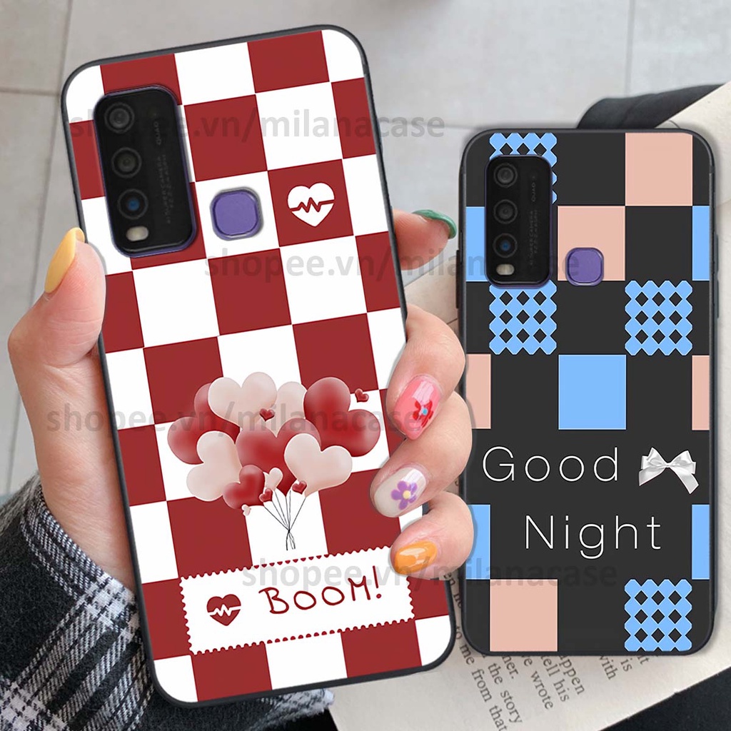 Ốp Vivo Y30 / Y50 caro họa tiết nhiều màu sắc siêu đẹp thời trang cá tính