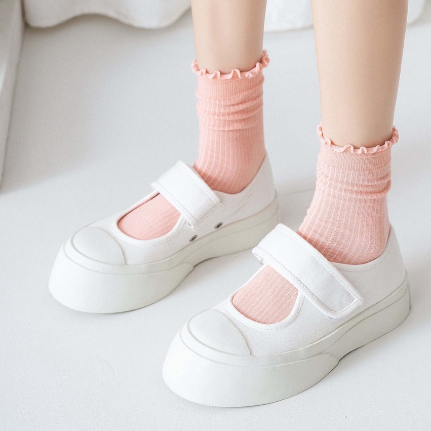 Tất vớ nữ cổ bèo Hàn Quốc cute dày đẹp dễ thương LOKISO TV02