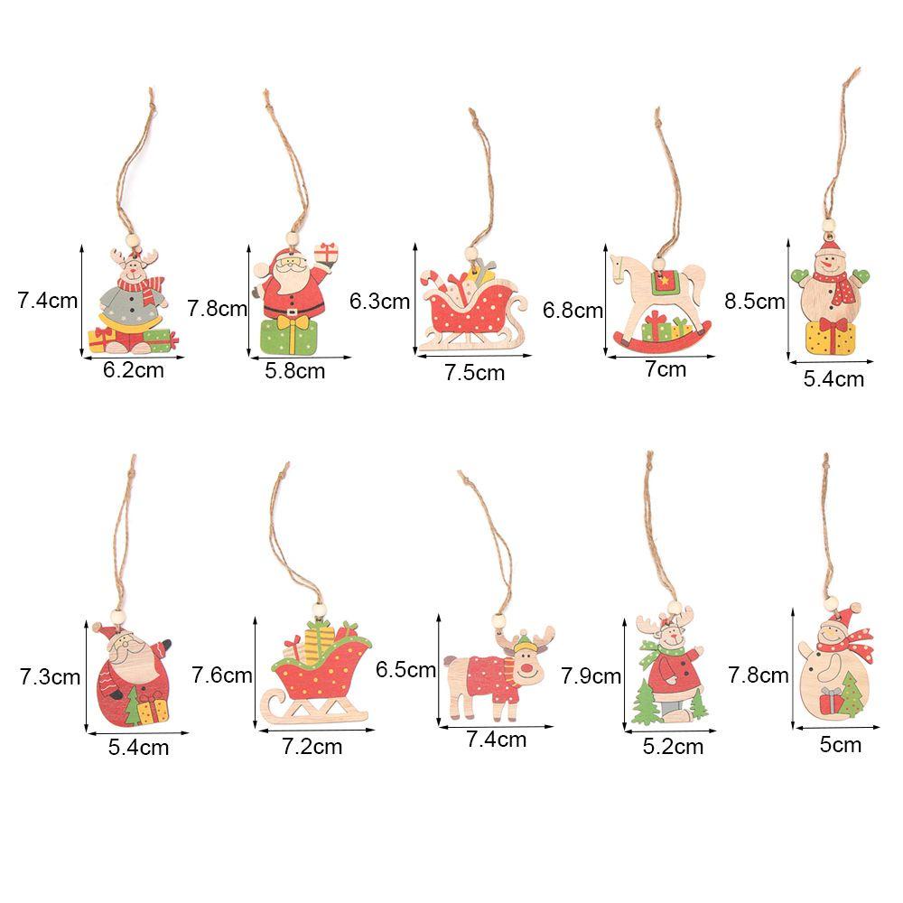 Set 4 / 5 Phụ Kiện Treo Trang Trí Giáng Sinh Năm Mới Bằng Gỗ