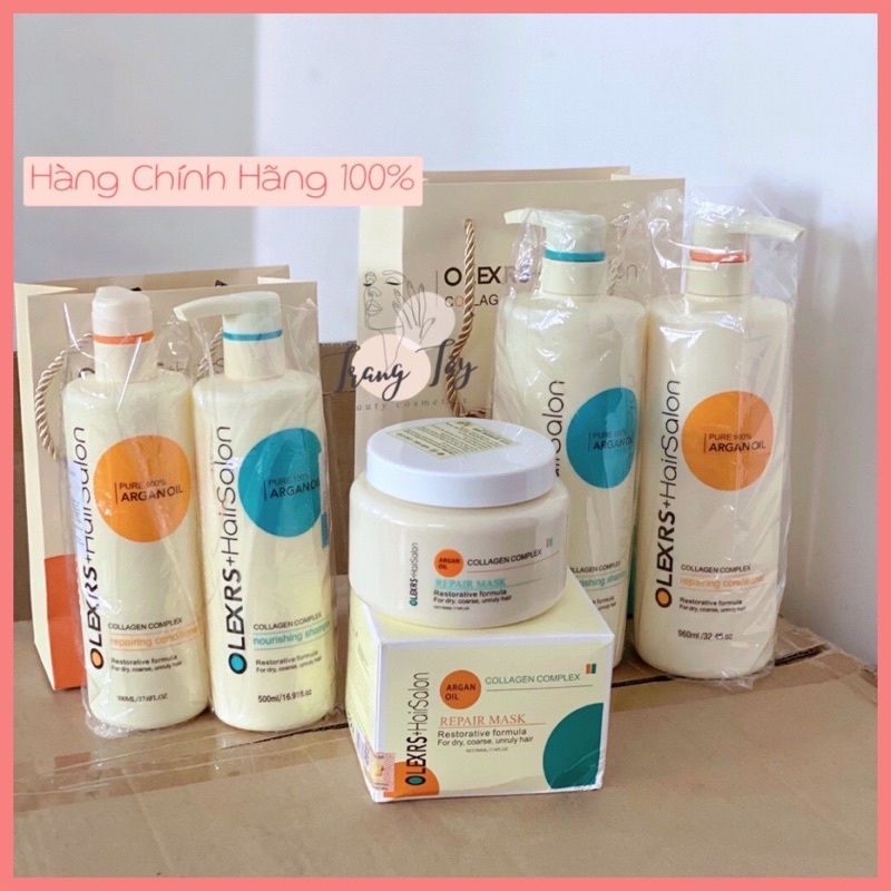 Hấp tóc phục hồi Olexrs hair salon Argan Oil Collagen cao cấp hương nước hoa