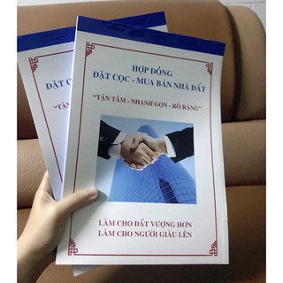 Combo 2 Cuốn Đặt Cọc Nhà Đất 3 Liên Mẫu Mới Năm 2020
