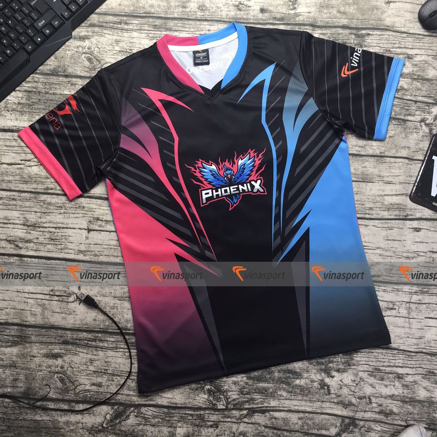Áo thun game thủ thi đấu Esports PhoeniX Pink
