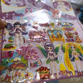 sticker dán nổi 3D kèm tô màu