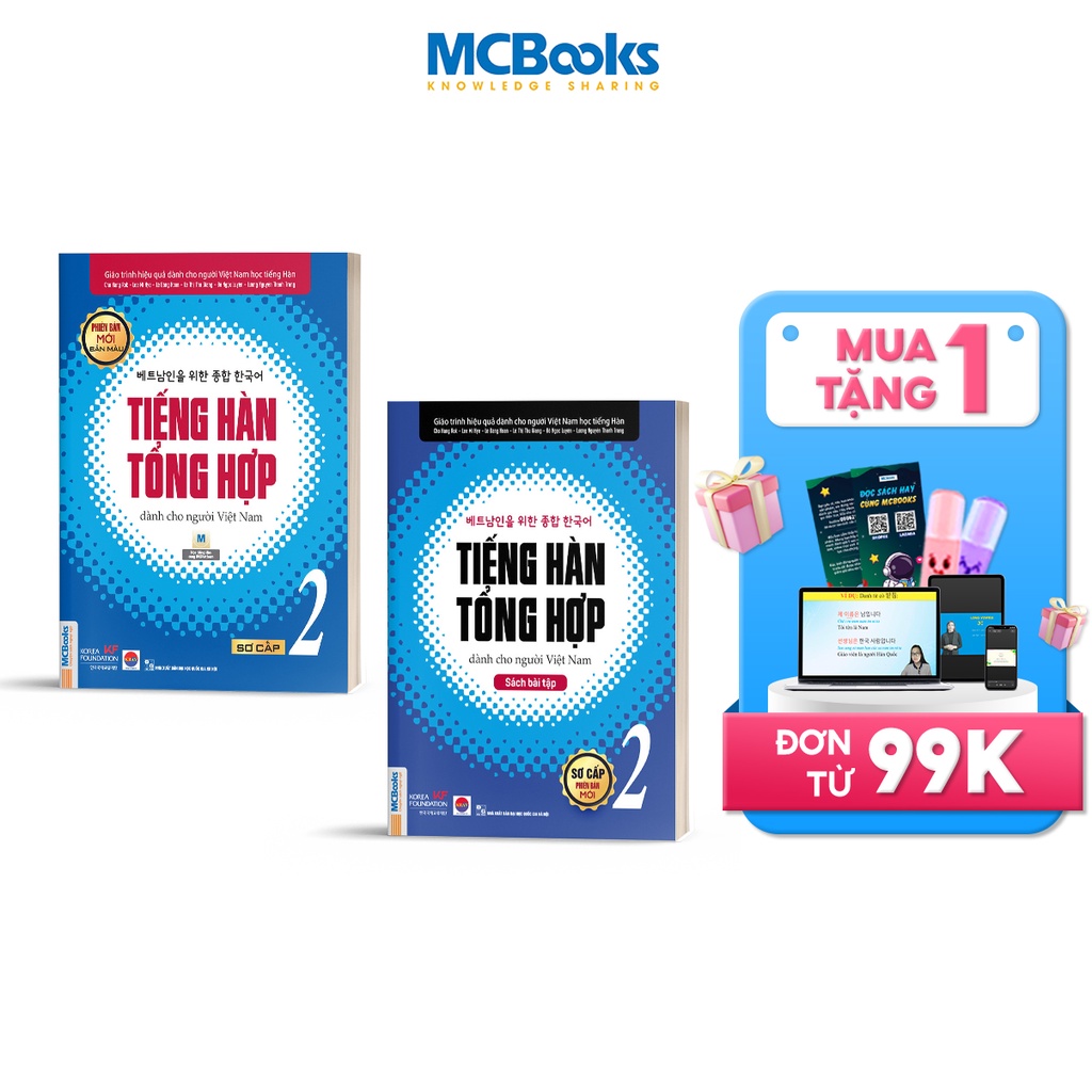 Sách - Combo Tiếng Hàn Tổng Hợp Dành Cho Người Việt Nam - Sơ Cấp 2