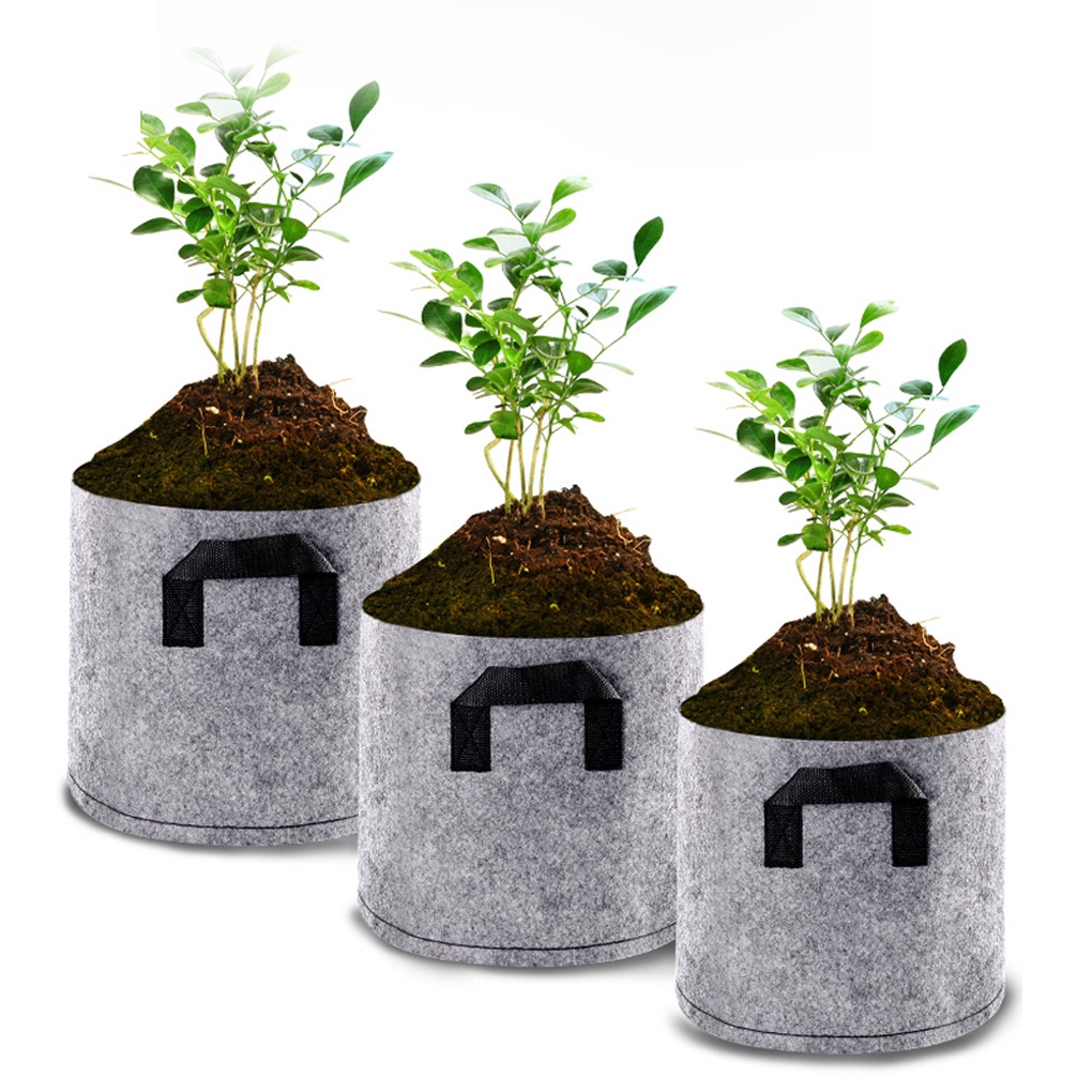 [spl3000]Non-woven Fabric Potato Plant Grow Pot Garden Greenhouse Bag Breathable Grass Fruit Planter Gardening