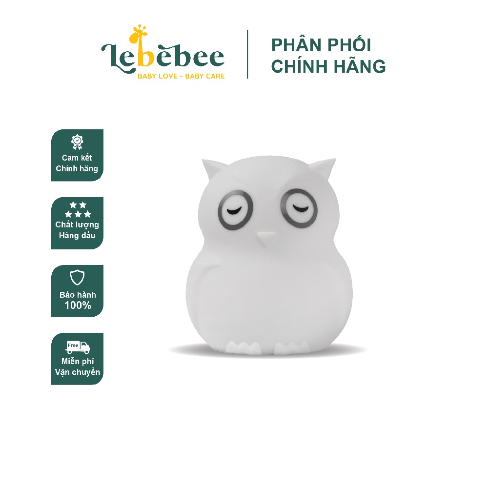 Đèn ngủ di động đổi màu bằng silicon Bbluv Hibu