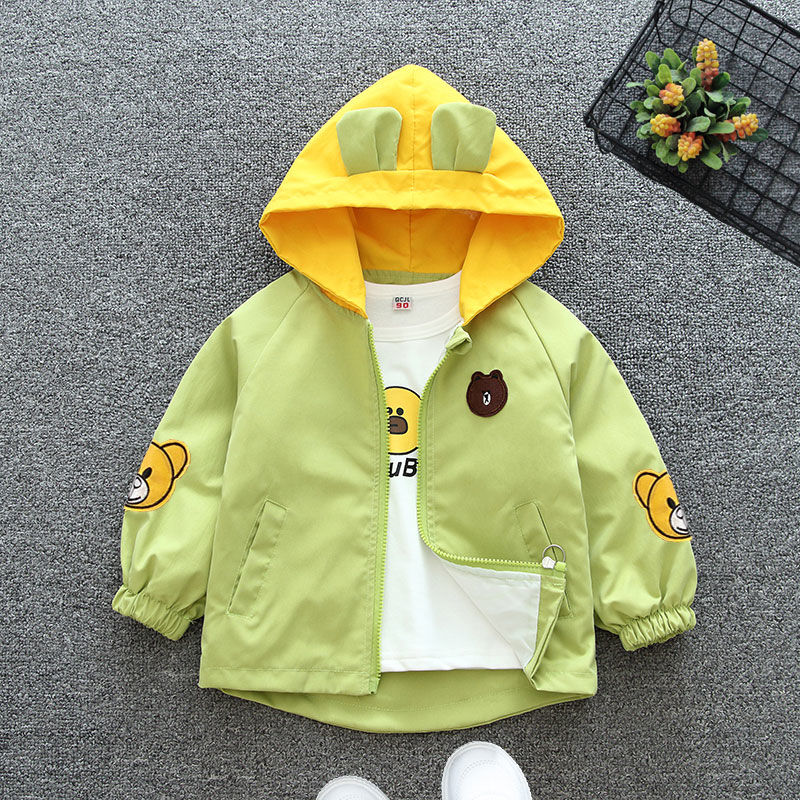 Áo Khoác Hoodie In Hoạt Hình Đáng Yêu Thời Trang Xuân Thu 2021 Cho Bé Trai