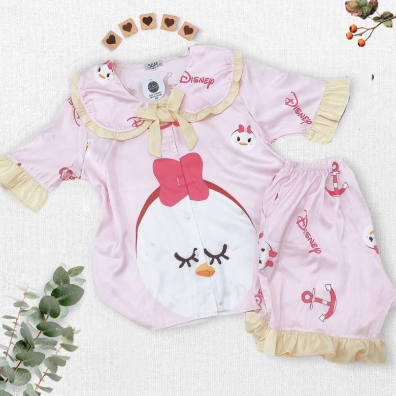 Đồ Ngủ Pijama Lụa Latin, Tay Ngắn Quần Ngắn Siêu Xinh, Tiểu Thư Mềm Mịn, Độc Lạ Khó Tìm, Sang Chảnh Hàn Quốc *