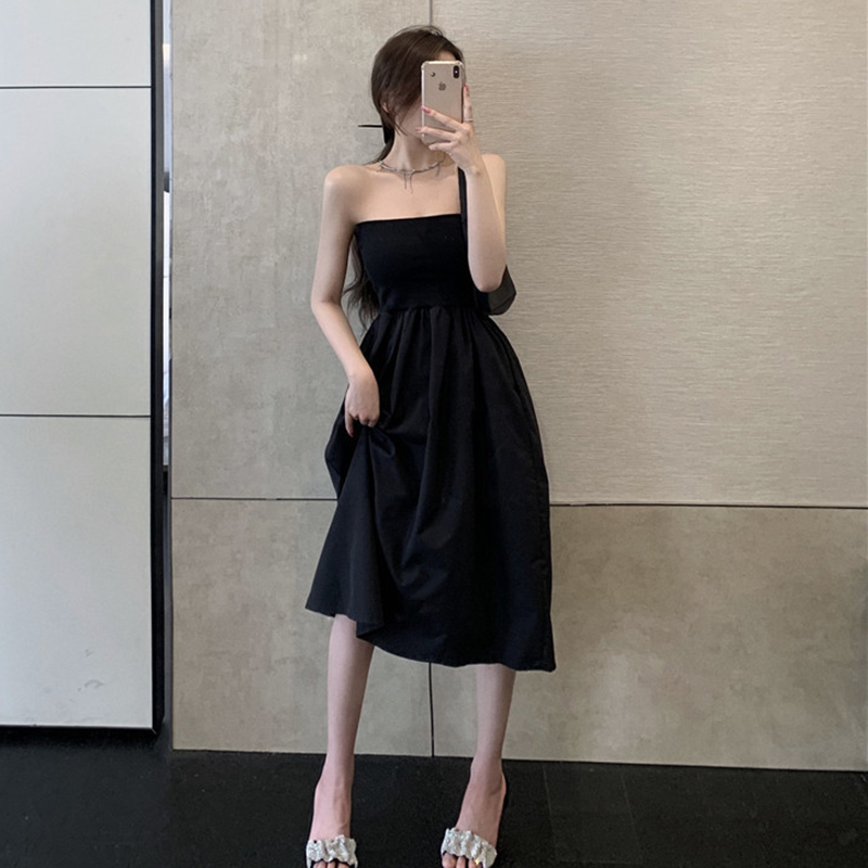 IELGY Đầm Lửng Hở Vai Thời Trang Mùa Hè Ngọt Ngào Dành Cho Nữ