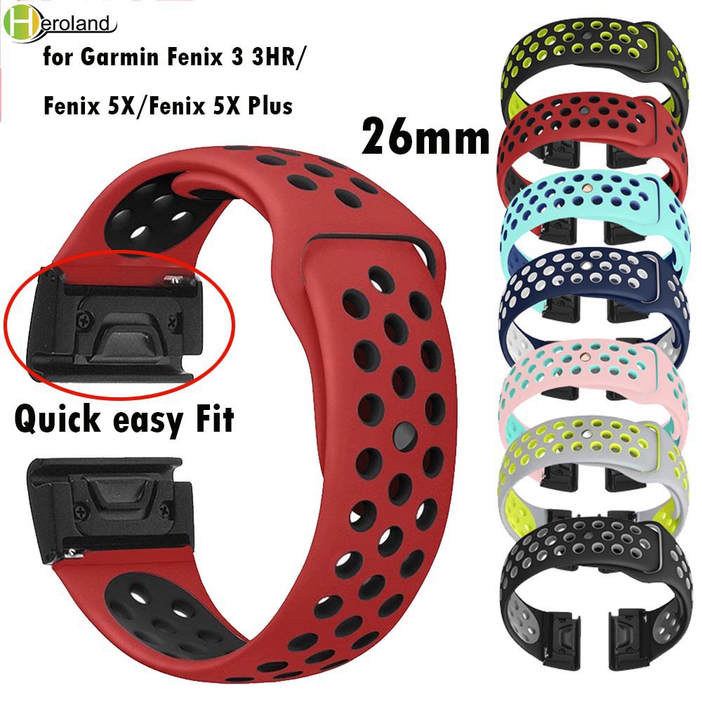 Dây đeo 26mm cho đồng hồ Garmin dễ tháo mở bằng silicon tiện dụng