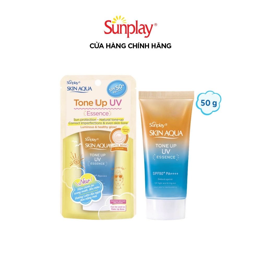 Tinh chất chống nắng hiệu chỉnh sắc da Sunplay Skin Aqua Tone Up UV Essence SPF50+ PA++++ 50g – LATTE BEIGE