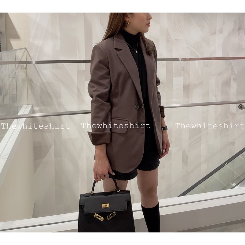 LOVELL BLAZER - áo blazer trẻ trung thanh lịch màu nâu đậm