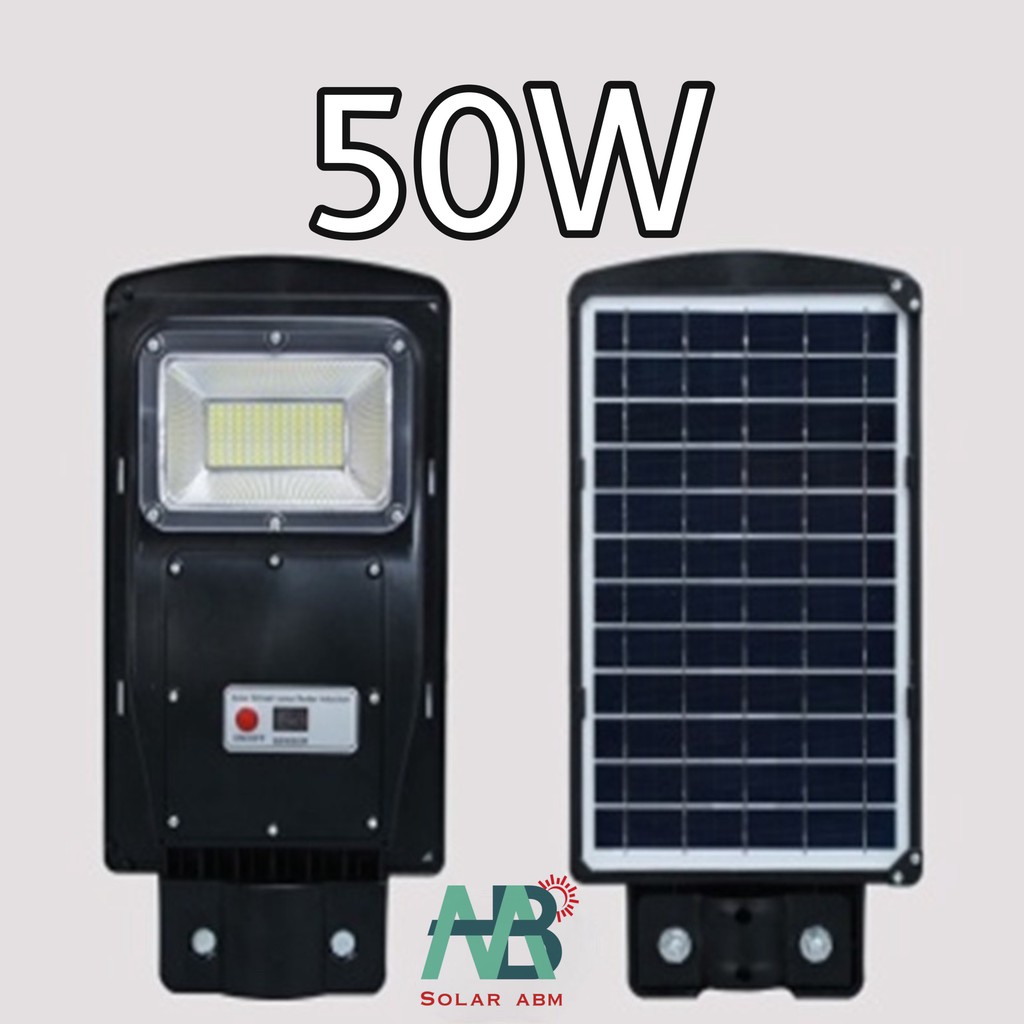 50W Đèn Đường Tấm Pin Liền Thể Năng Lượng Mặt Trời , Cảm Biến Chuyển Động , IP67 Chống Nước , mã ABM-HX2150A ABM Solar