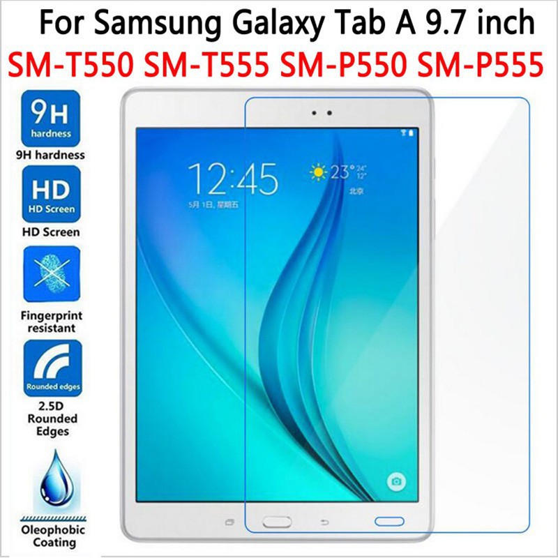Kính cường lực Samsung Galaxy Tab A 9.7 SM T555/ P555 Chống Vỡ, Xước Màn Hình ( Trong Suốt )